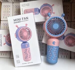 Kawaii Cartoon Mini USB Rechargeable Handheld Fan